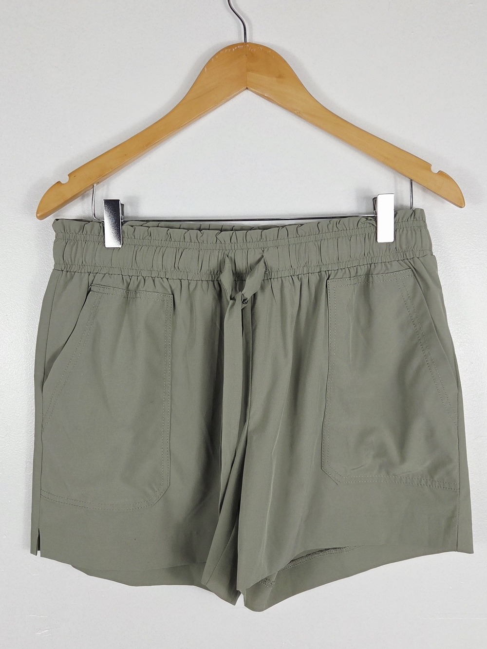 Soho Apparel Olive Elastic Waist Drawstring Shorts